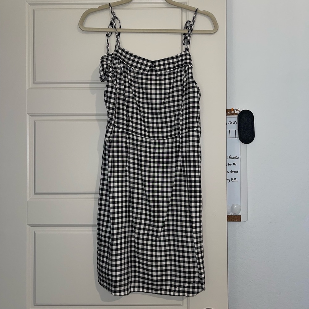 Plaid Black and White Southern Mini Dress